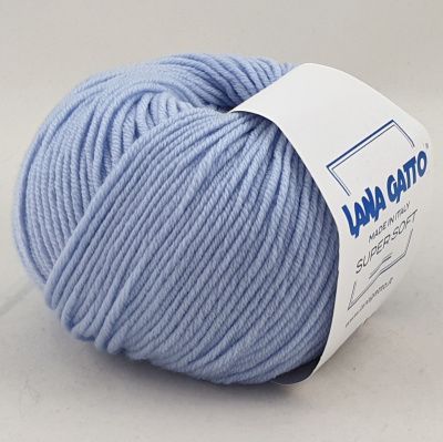 Lana Gatto Super Soft ( 12260 лазурный) 100% меринос экстрафайн 50 г/125 м