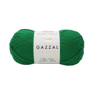 Пряжа Gazzal Baby Cotton 205 (537); Состав: 50% Хлопок, 50% Акрил; 50 гр/205 м
